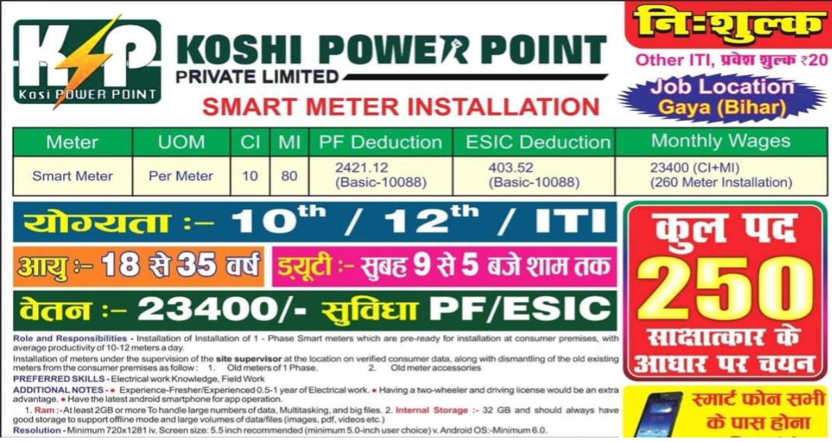 Koshi Power Point Campus Placement 2024 Bihar Rojgar Mela