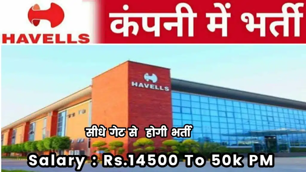 Havells Company Job Alwar Rajasthan Ncrjob