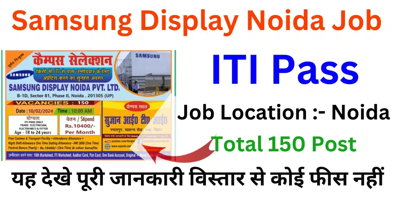 Samsung Display Ltd Noida New Vacancy 2024