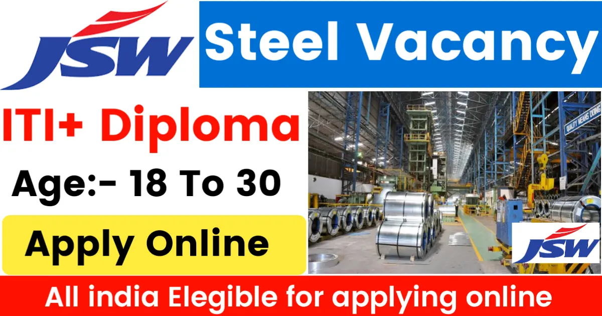 JSW Steel Recruitment 2024 Apply Online