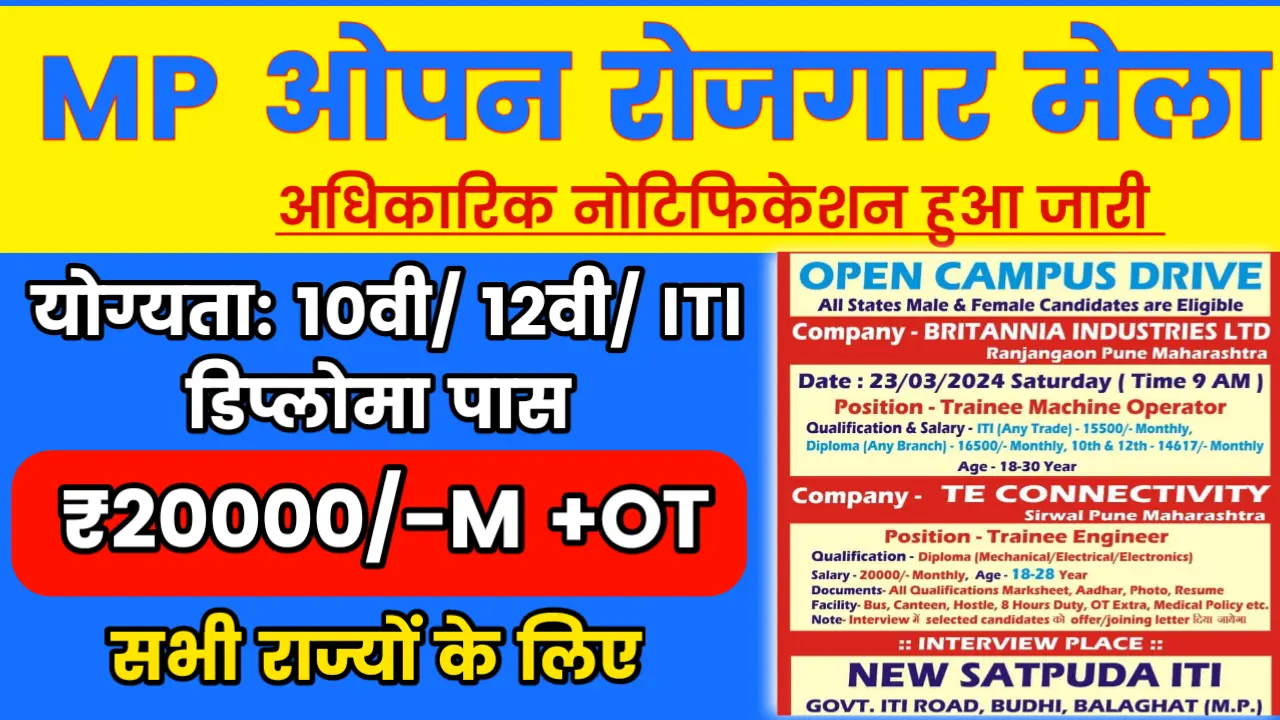 MP Rojgar samachar Vacancy