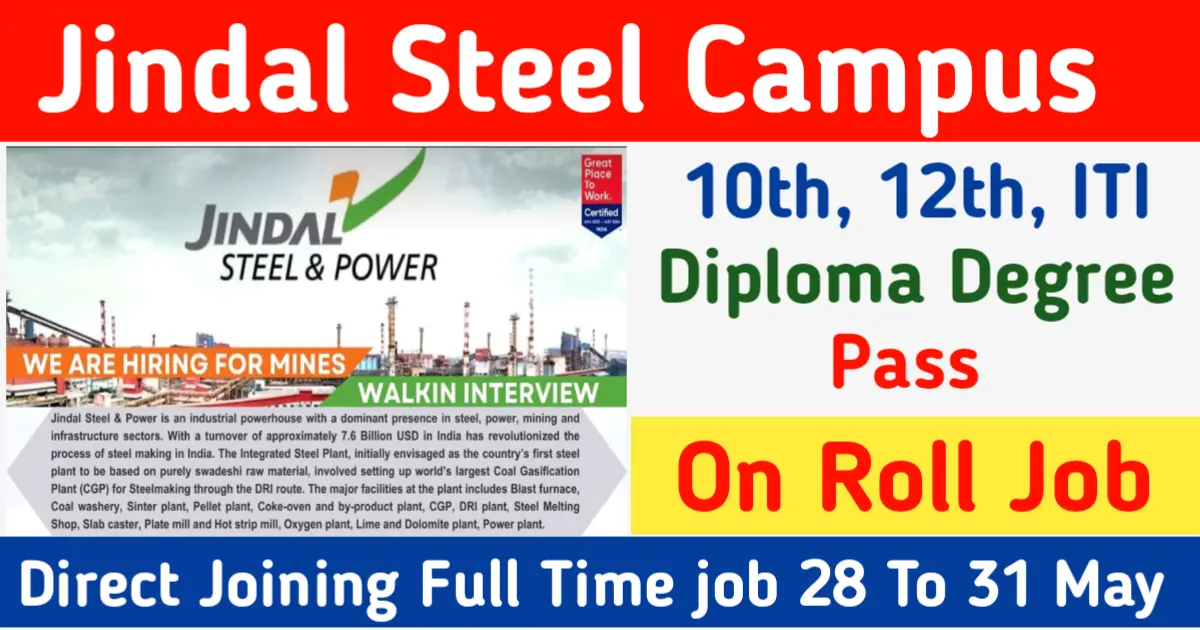 Jindal Steel Ltd Campus Placement 2024