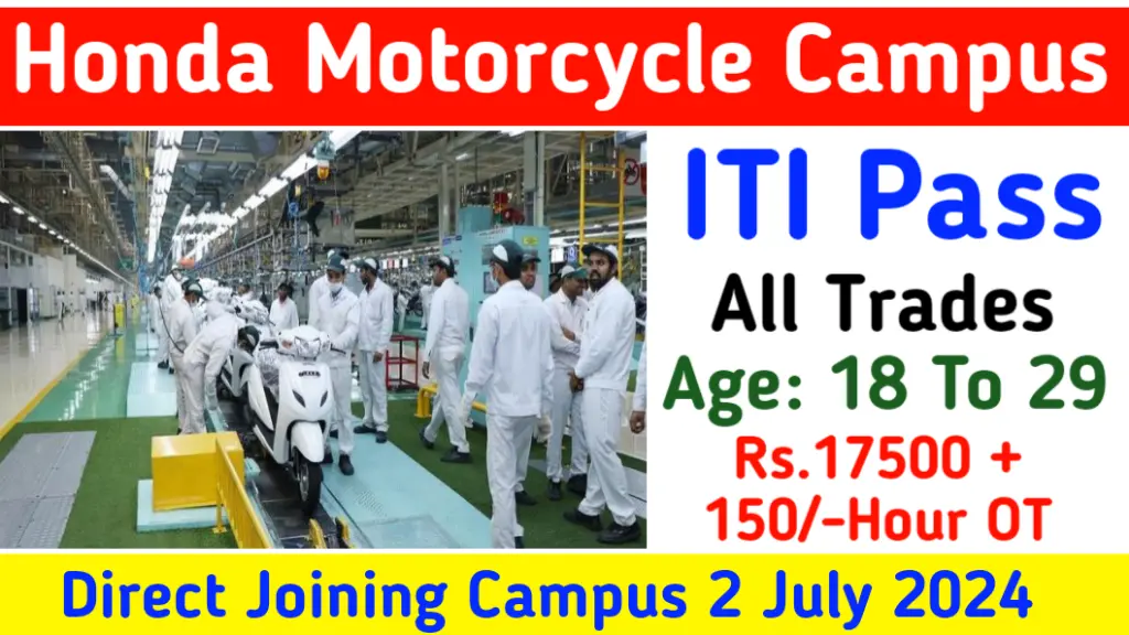 Honda Motorcycle Ltd Recruitment 2024