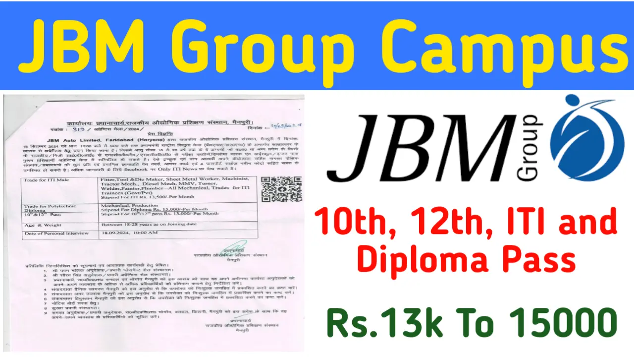 JBM Group Jobs in Faridabad 2024