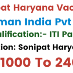 Sonipat Haryana ITI Vacancy 2025