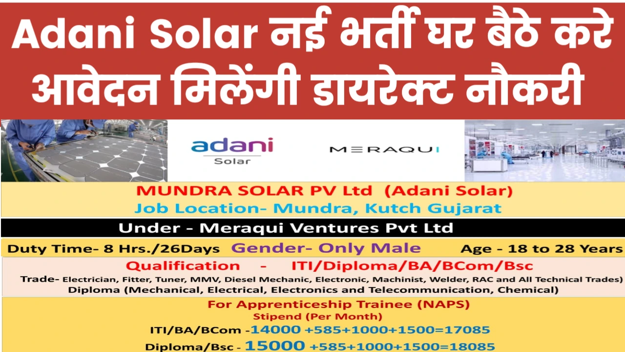 Adani Solar Recruitment 2025