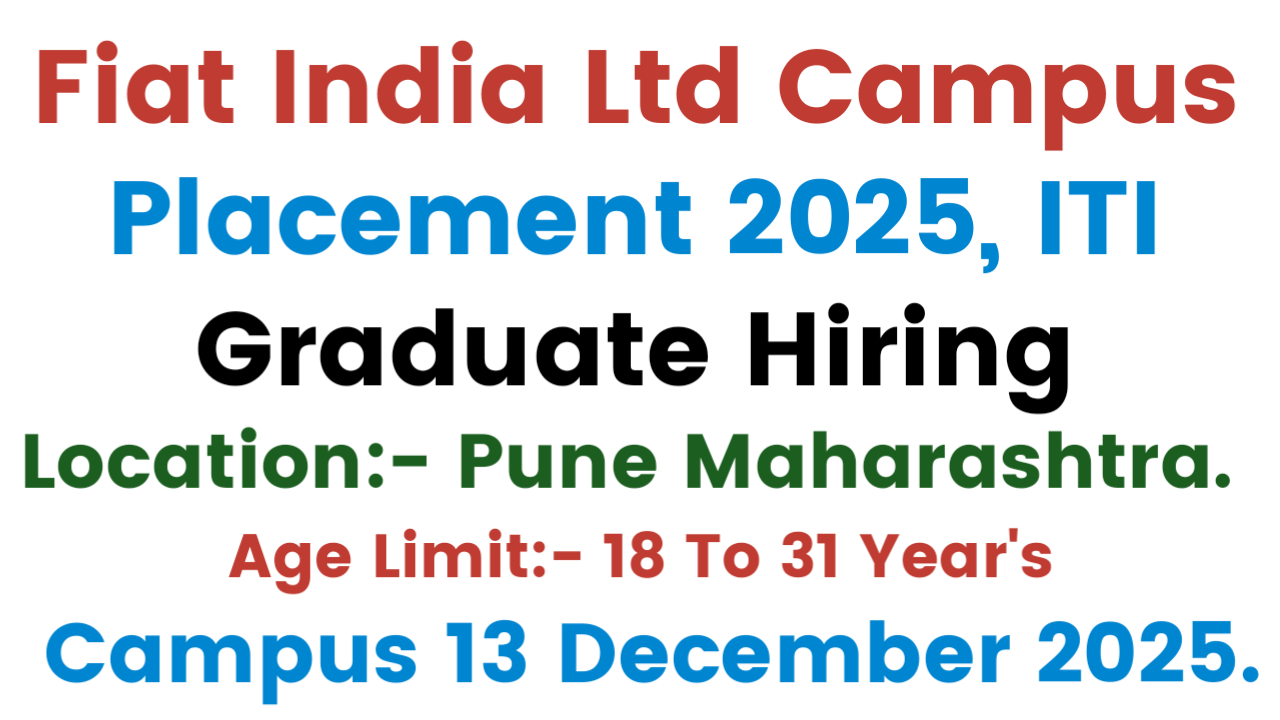 Fiat India Ltd Campus Placement 2025