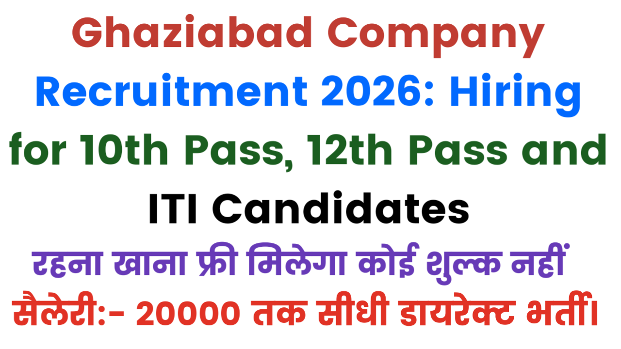 Ghaziabad Company Recruitment 2026