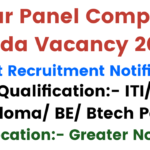 Solar Panel Manufacturing Company Noida Vacancy 2026