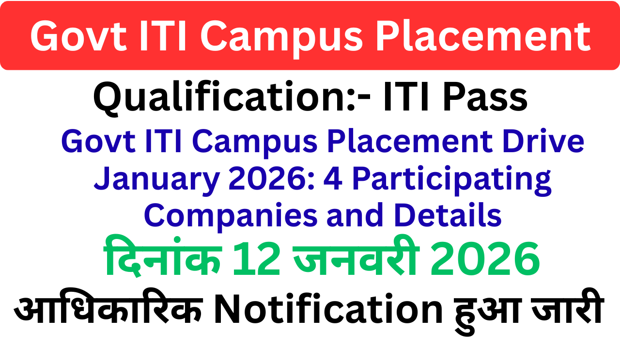 Govt ITI Campus Placement Drive January 2026