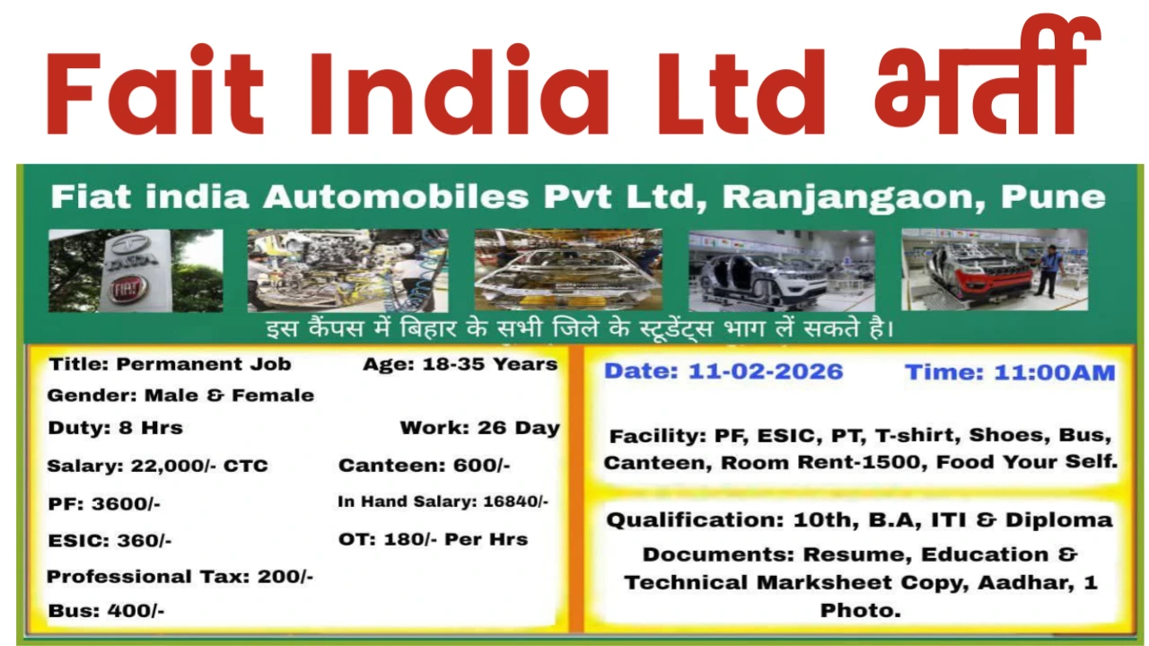 Fiat India Ltd ITI Campus 2026