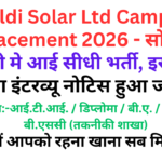 Goldi Solar Ltd Campus Placement 2026