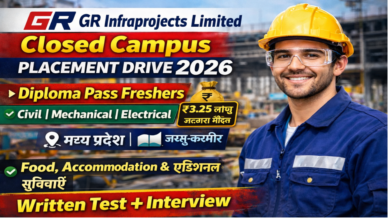 GR Infraprojects Limited Closed Campus Placement Drive 2026
