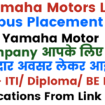 Yamaha Motors Ltd Campus Placement 2026