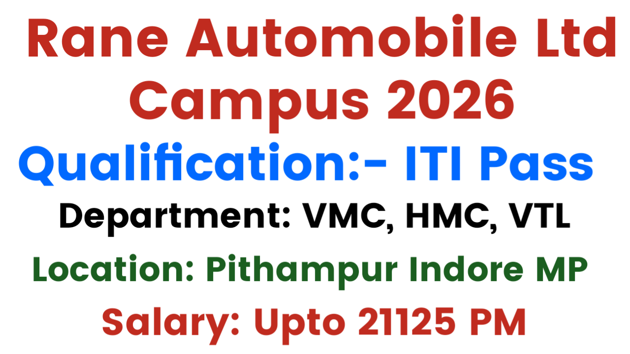 Rane Automotive Ltd Pithampur Latest Vacancy 2026