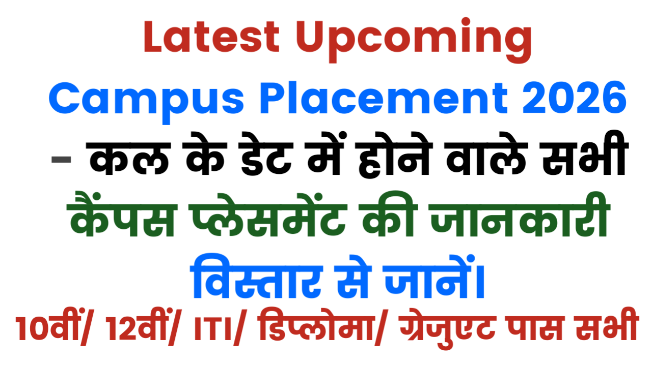 Latest Upcoming Campus Placement 2026