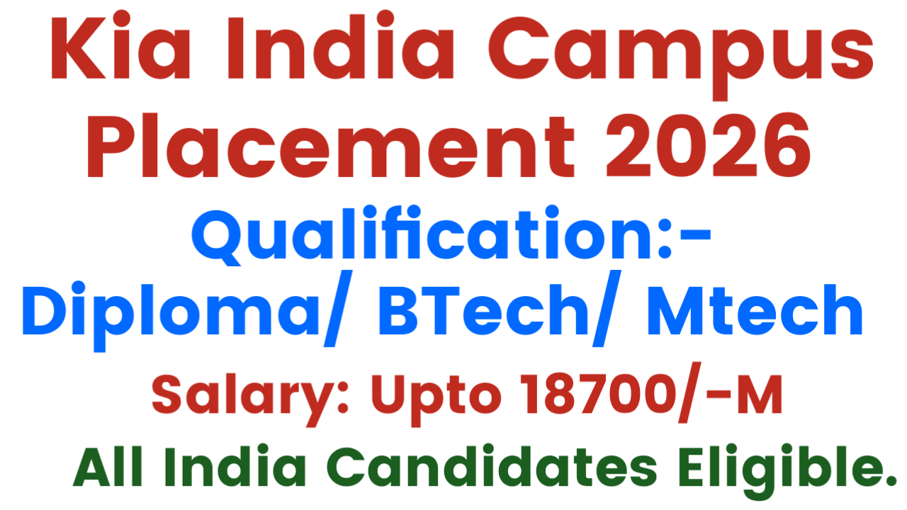 Kia India Private Limited Campus Placement 2026