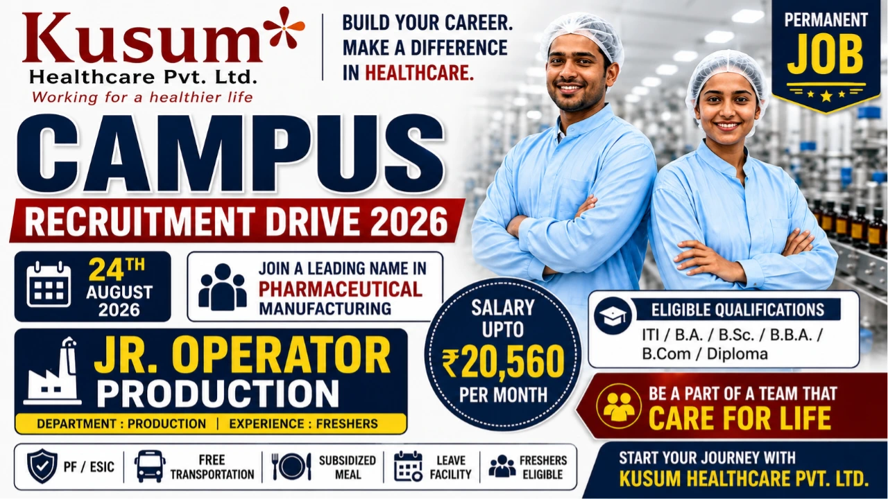 Kusum Healthcare Campus Placement 2026