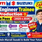 Maruti Suzuki Junior Engineer Trainee Recruitment 2026